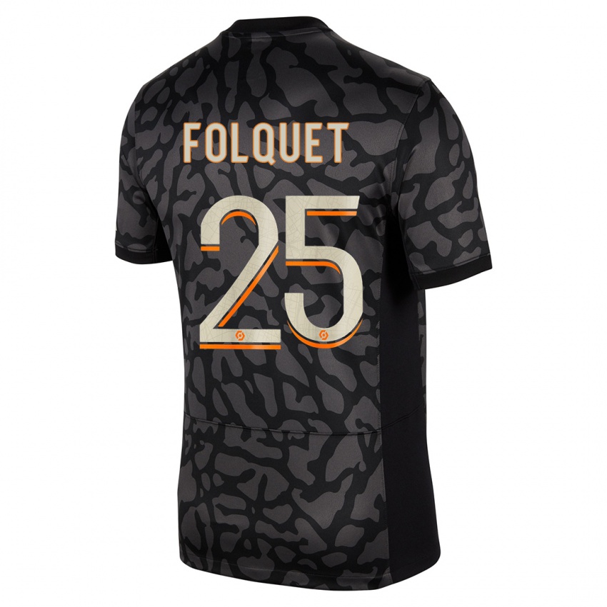 Hombre Camiseta Magnaba Folquet #25 Negro Equipación Tercera 2023/24 La Camisa