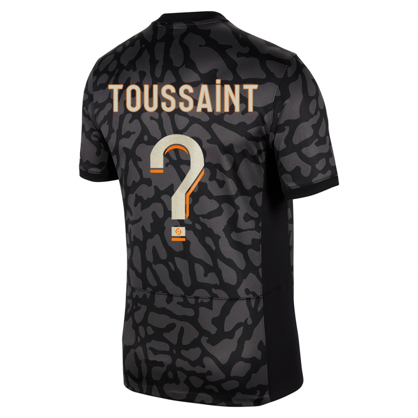 Hombre Camiseta Oceane Toussaint #0 Negro Equipación Tercera 2023/24 La Camisa