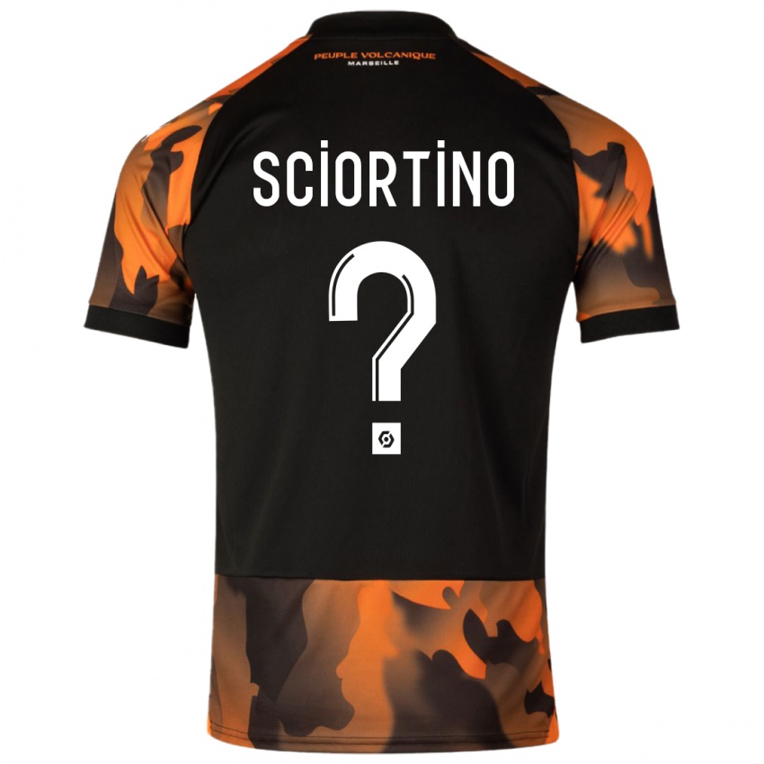 Hombre Camiseta Paolo Sciortino #0 Negro Naranja Equipación Tercera 2023/24 La Camisa