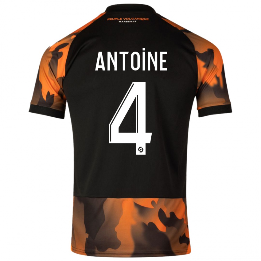 Hombre Camiseta Maud Antoine #4 Negro Naranja Equipación Tercera 2023/24 La Camisa