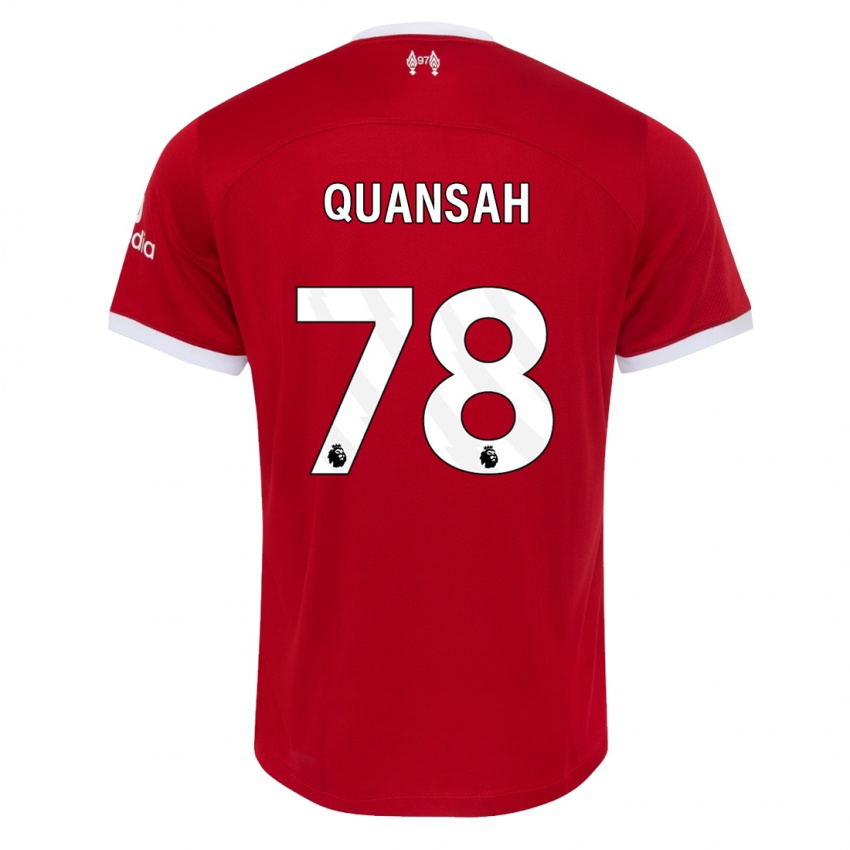 Mujer Camiseta Jarell Quansah #78 Rojo 1ª Equipación 2023/24 La Camisa