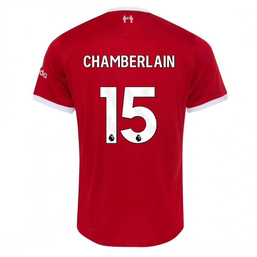 Mujer Camiseta Alex Oxlade Chamberlain #15 Rojo 1ª Equipación 2023/24 La Camisa