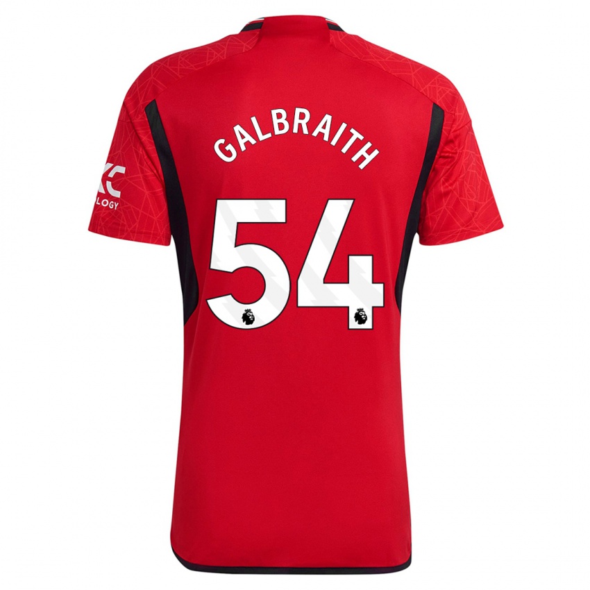Mujer Camiseta Ethan Galbraith #54 Rojo 1ª Equipación 2023/24 La Camisa
