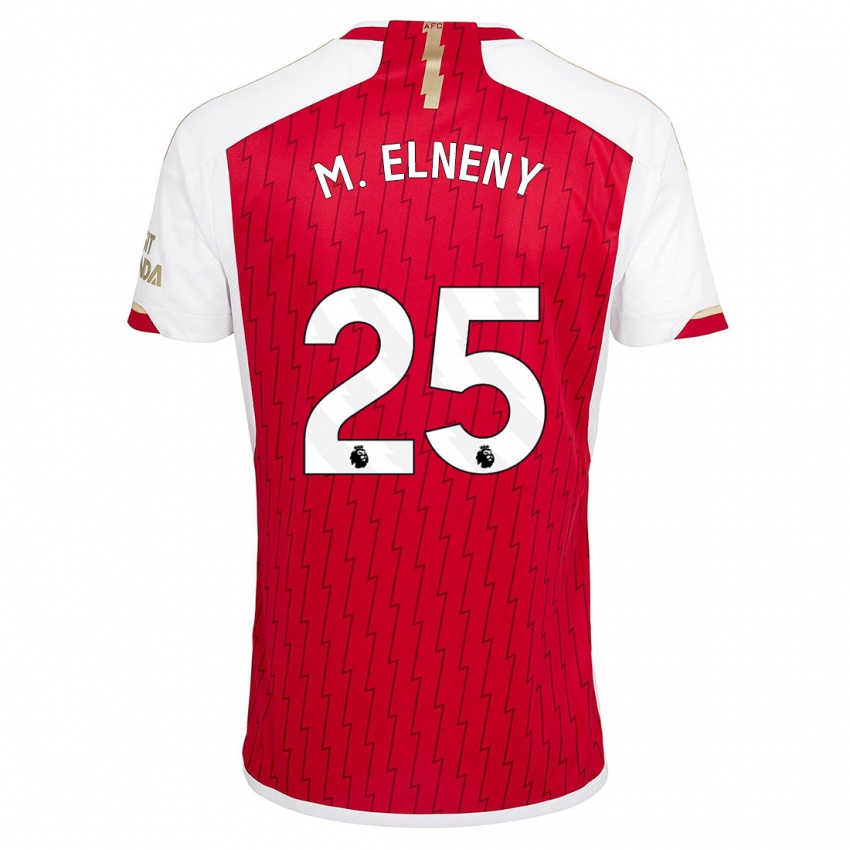 Mujer Camiseta Mohamed Elneny #25 Rojo 1ª Equipación 2023/24 La Camisa