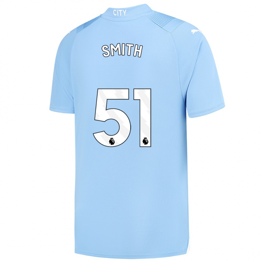 Mujer Camiseta Isaac Smith #51 Azul Claro 1ª Equipación 2023/24 La Camisa