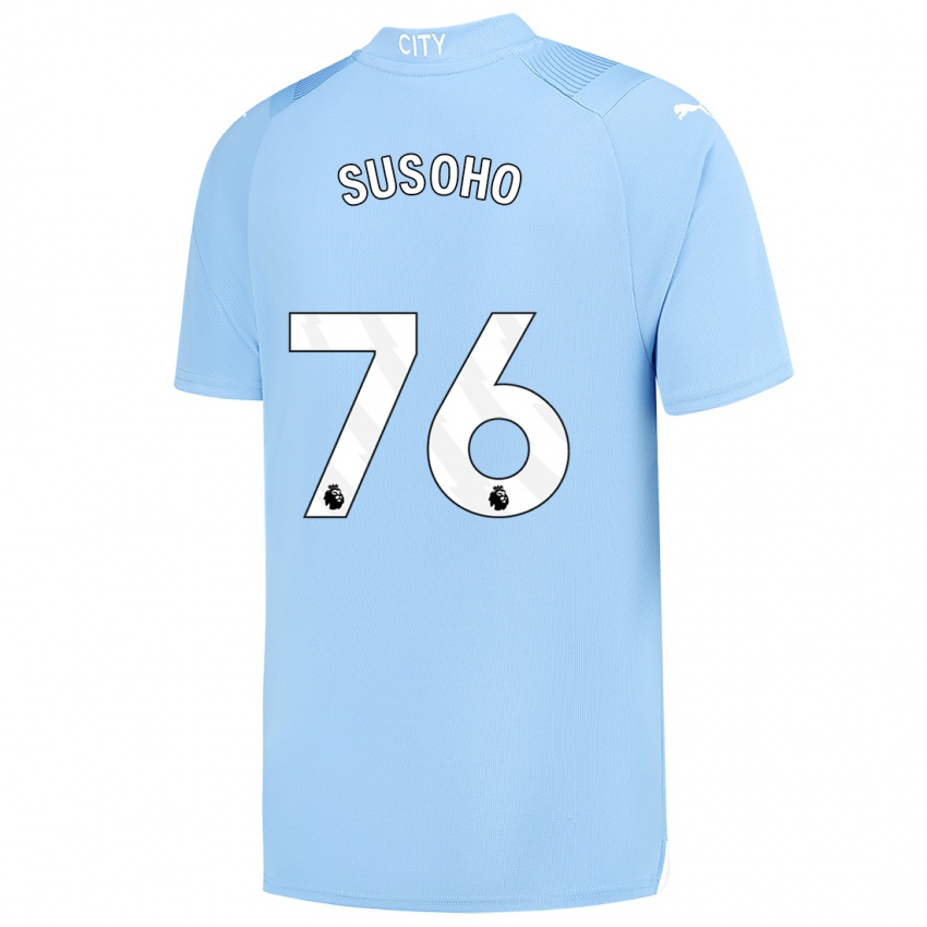 Mujer Camiseta Mahamadou Susoho #76 Azul Claro 1ª Equipación 2023/24 La Camisa