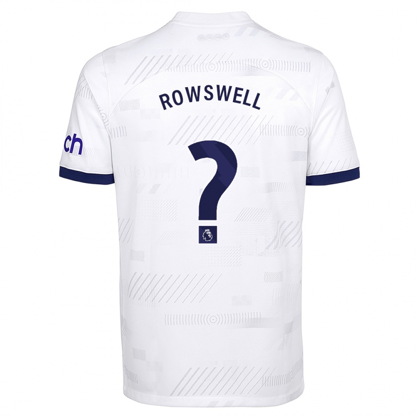 Mujer Camiseta James Rowswell #0 Blanco 1ª Equipación 2023/24 La Camisa