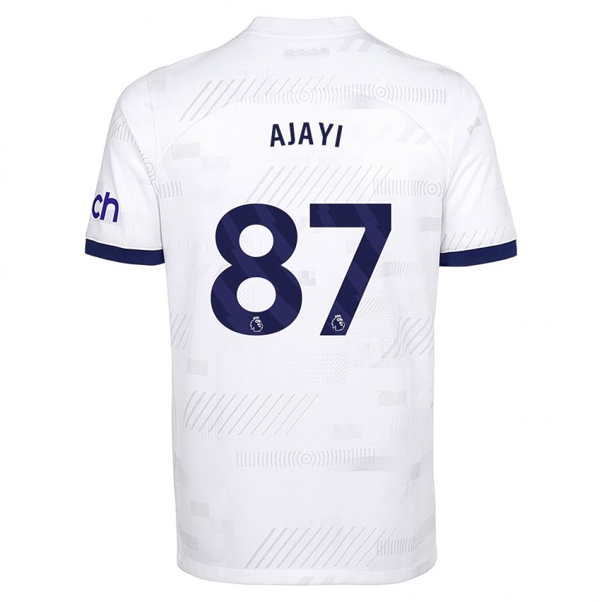 Mujer Camiseta Damola Ajayi #87 Blanco 1ª Equipación 2023/24 La Camisa