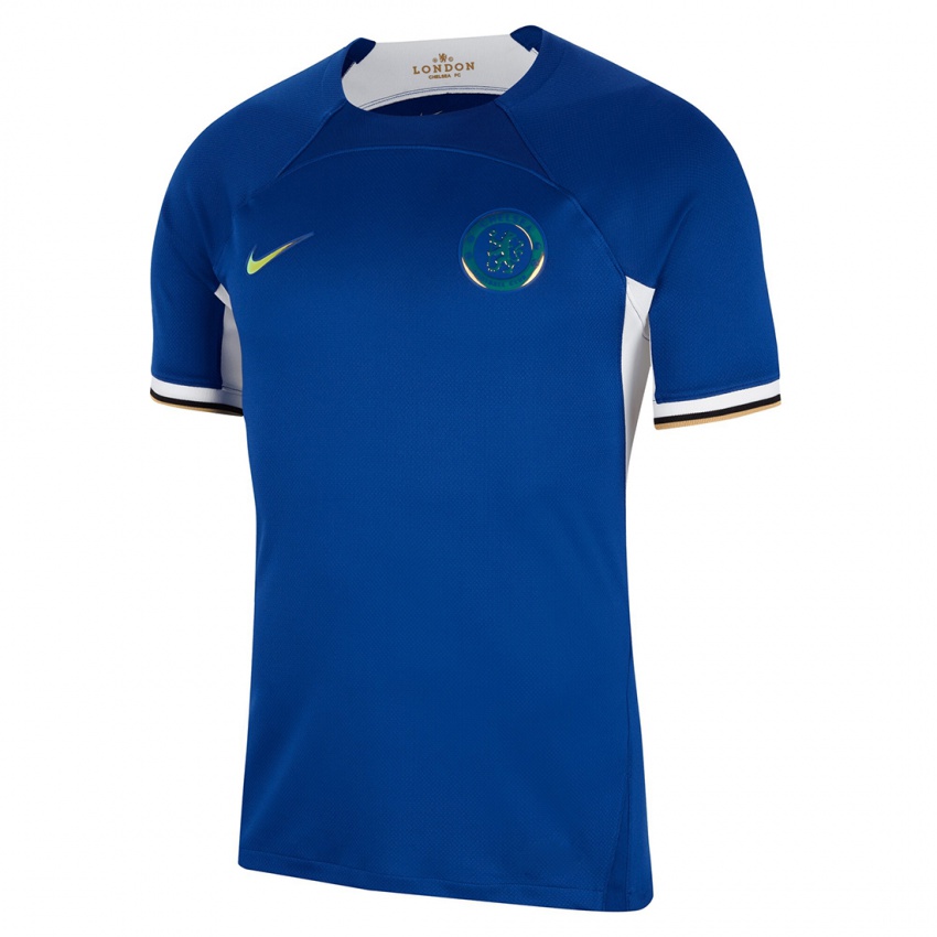 Mujer Camiseta Lucas Bergström #47 Azul 1ª Equipación 2023/24 La Camisa