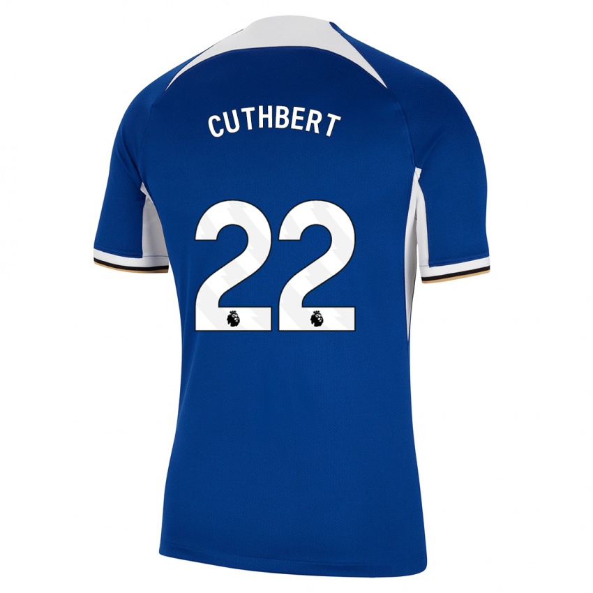 Mujer Camiseta Erin Cuthbert #22 Azul 1ª Equipación 2023/24 La Camisa