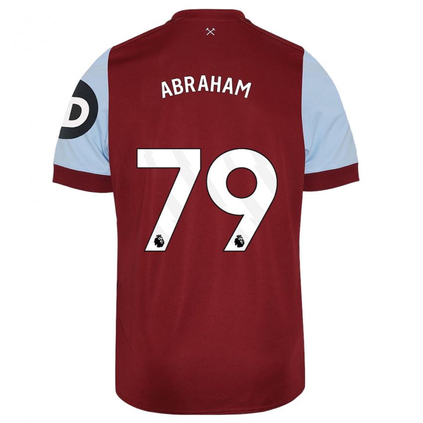 Mujer Camiseta Dondre Abraham #79 Granate 1ª Equipación 2023/24 La Camisa