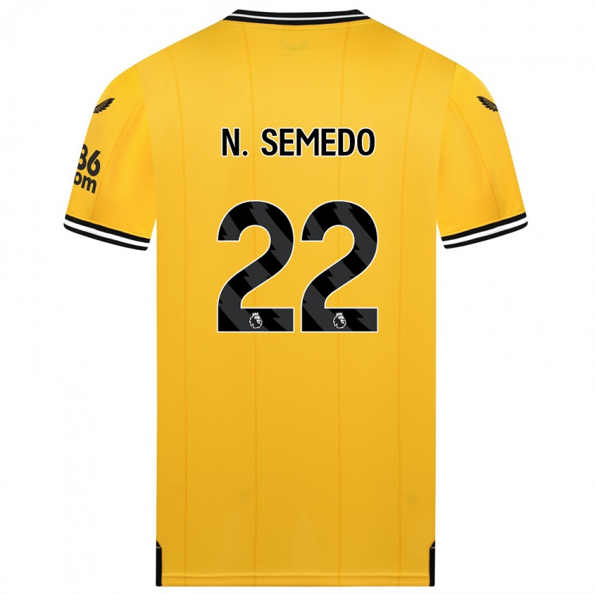 Mujer Camiseta Nelson Semedo #22 Amarillo 1ª Equipación 2023/24 La Camisa