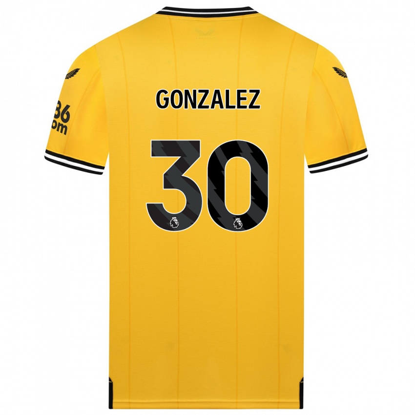 Mujer Camiseta Enso González #30 Amarillo 1ª Equipación 2023/24 La Camisa