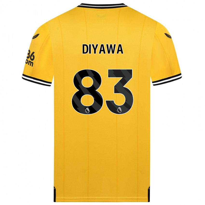 Mujer Camiseta Aaron Keto Diyawa #83 Amarillo 1ª Equipación 2023/24 La Camisa