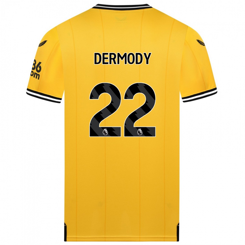 Mujer Camiseta Helen Dermody #22 Amarillo 1ª Equipación 2023/24 La Camisa
