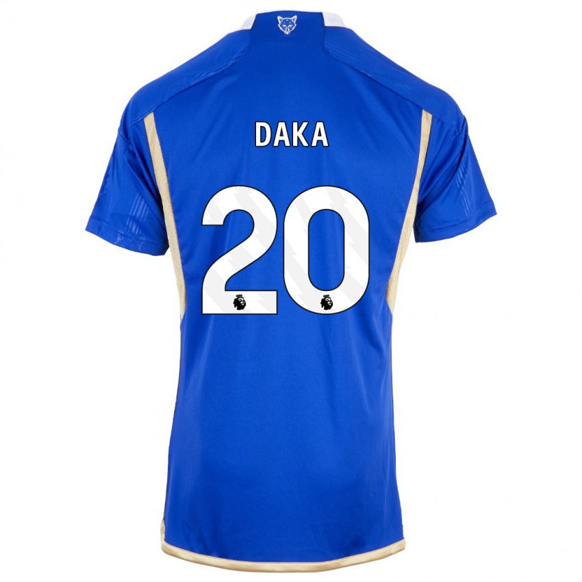 Mujer Camiseta Patson Daka #20 Azul Real 1ª Equipación 2023/24 La Camisa