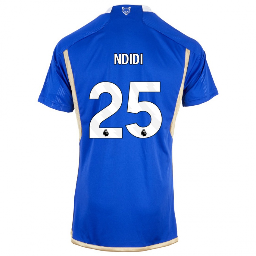 Mujer Camiseta Wilfred Ndidi #25 Azul Real 1ª Equipación 2023/24 La Camisa