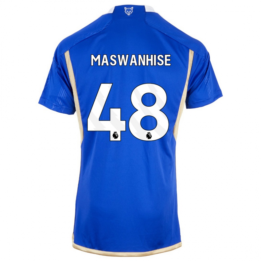Mujer Camiseta Tawanda Maswanhise #48 Azul Real 1ª Equipación 2023/24 La Camisa