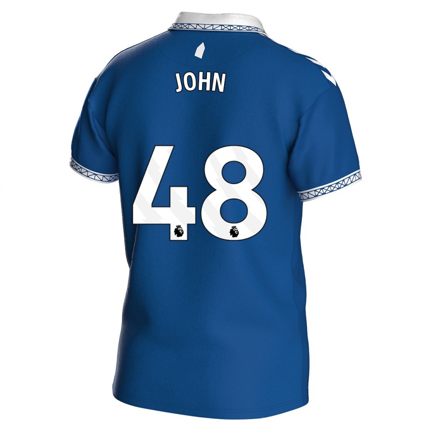 Mujer Camiseta Kyle John #48 Azul Real 1ª Equipación 2023/24 La Camisa