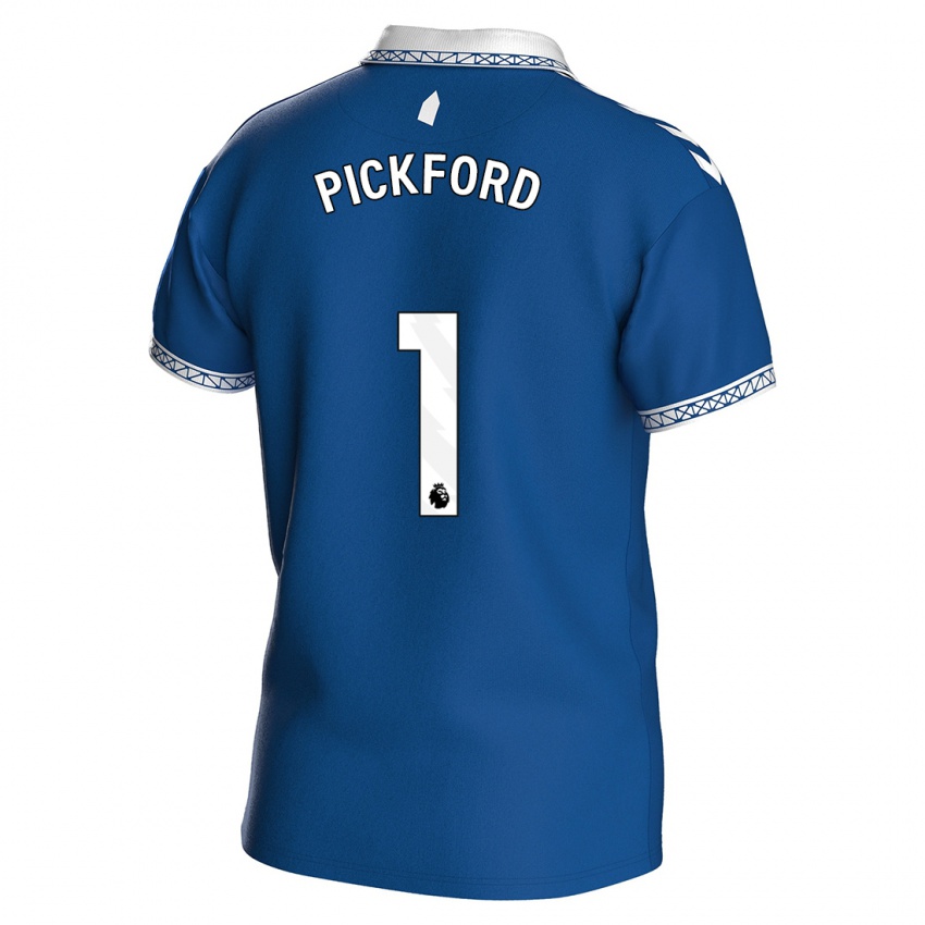 Mujer Camiseta Jordan Pickford #1 Azul Real 1ª Equipación 2023/24 La Camisa