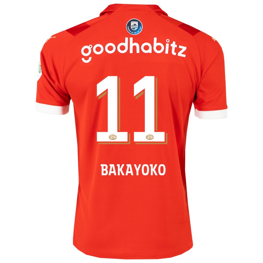 Mujer Camiseta Johan Bakayoko #11 Rojo 1ª Equipación 2023/24 La Camisa