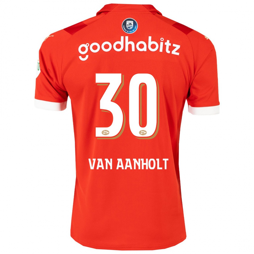 Mujer Camiseta Patrick Van Aanholt #30 Rojo 1ª Equipación 2023/24 La Camisa