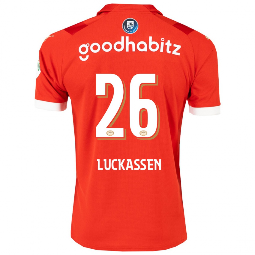 Mujer Camiseta Derrick Luckassen #26 Rojo 1ª Equipación 2023/24 La Camisa