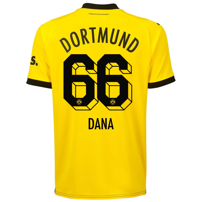 Mujer Camiseta Bleckmann Dana #66 Amarillo 1ª Equipación 2023/24 La Camisa