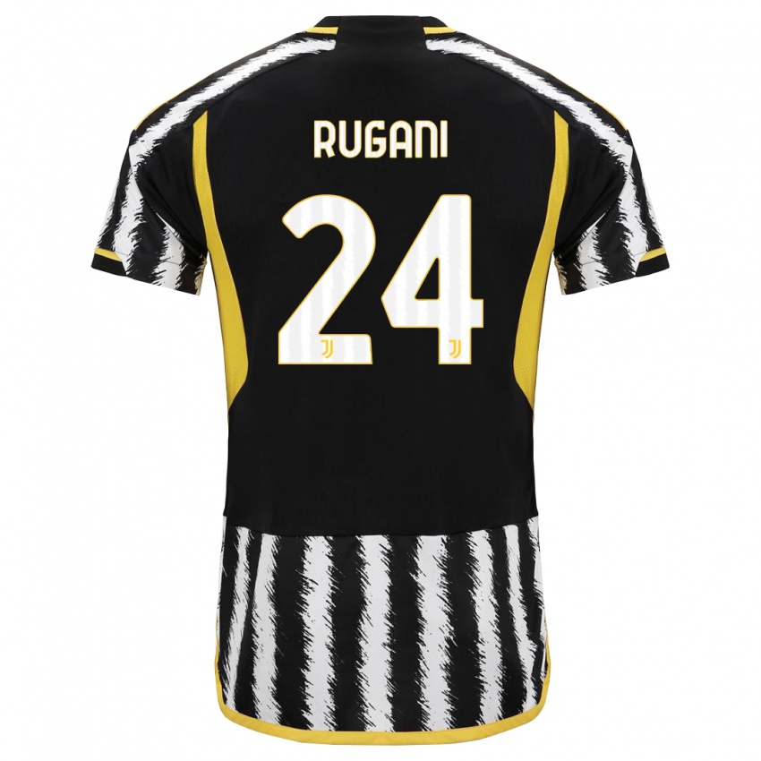 Mujer Camiseta Daniele Rugani #24 Blanco Negro 1ª Equipación 2023/24 La Camisa