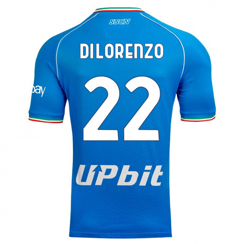 Mujer Camiseta Giovanni Di Lorenzo #22 Cielo Azul 1ª Equipación 2023/24 La Camisa