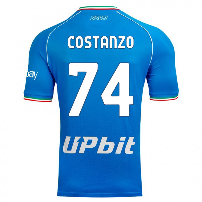 Mujer Camiseta Davide Costanzo #74 Cielo Azul 1ª Equipación 2023/24 La Camisa