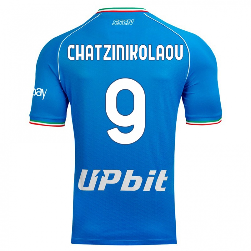 Mujer Camiseta Despoina Chatzinikolaou #9 Cielo Azul 1ª Equipación 2023/24 La Camisa