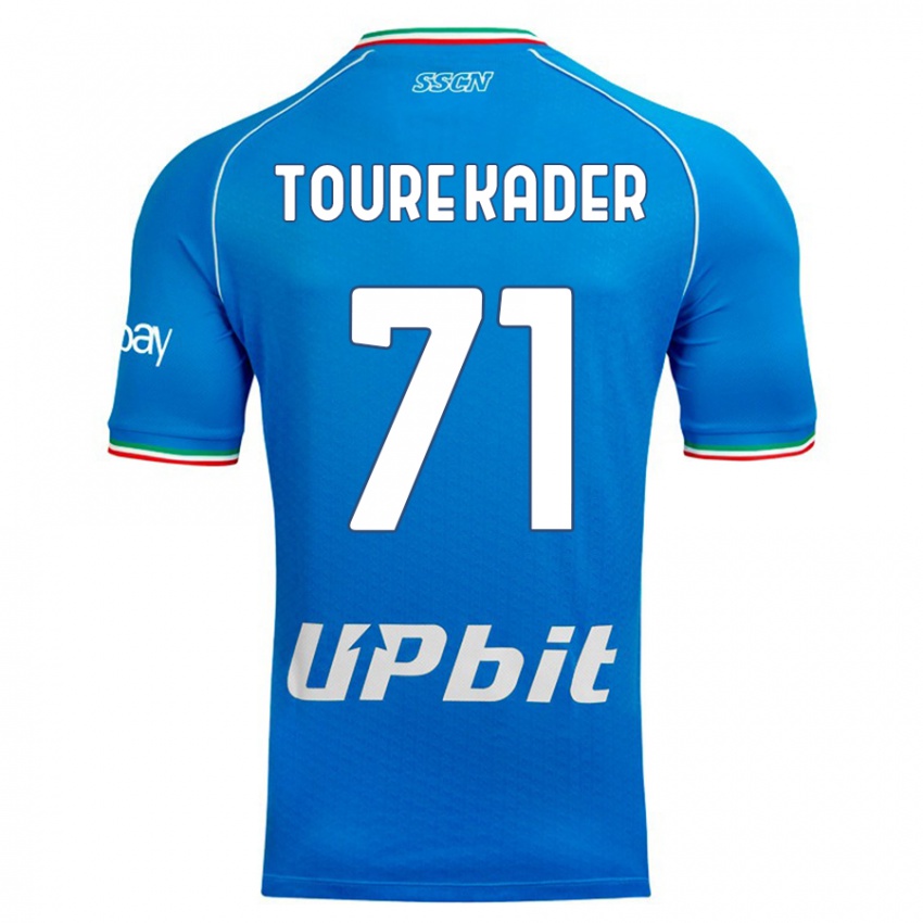 Mujer Camiseta Aziz Toure Kader #71 Cielo Azul 1ª Equipación 2023/24 La Camisa