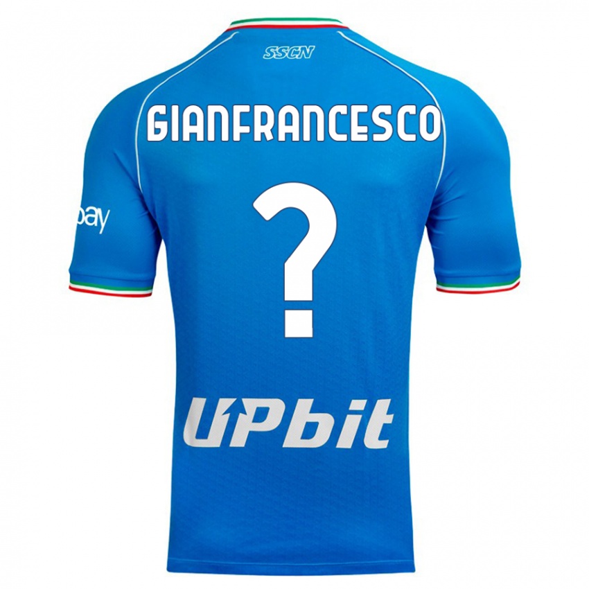 Mujer Camiseta Sergio Gianfrancesco #0 Cielo Azul 1ª Equipación 2023/24 La Camisa