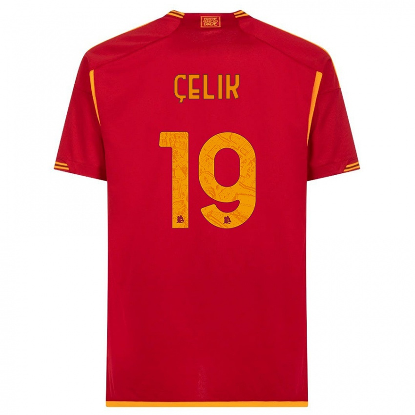 Mujer Camiseta Zeki Celik #19 Rojo 1ª Equipación 2023/24 La Camisa