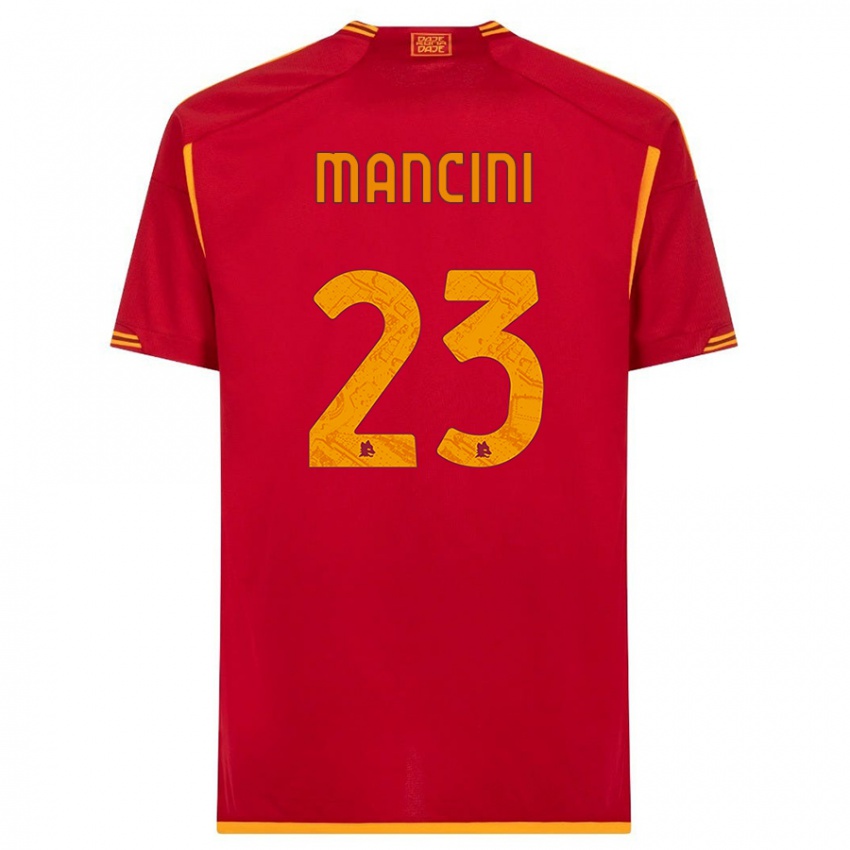 Mujer Camiseta Gianluca Mancini #23 Rojo 1ª Equipación 2023/24 La Camisa