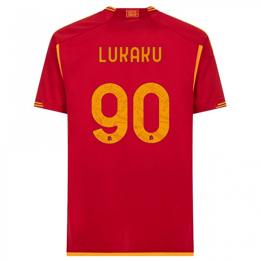 Mujer Camiseta Romelu Lukaku #90 Rojo 1ª Equipación 2023/24 La Camisa