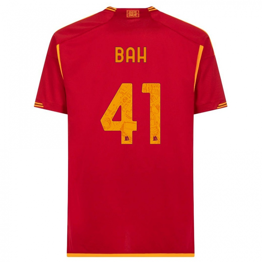 Mujer Camiseta Muhammed Bah #41 Rojo 1ª Equipación 2023/24 La Camisa