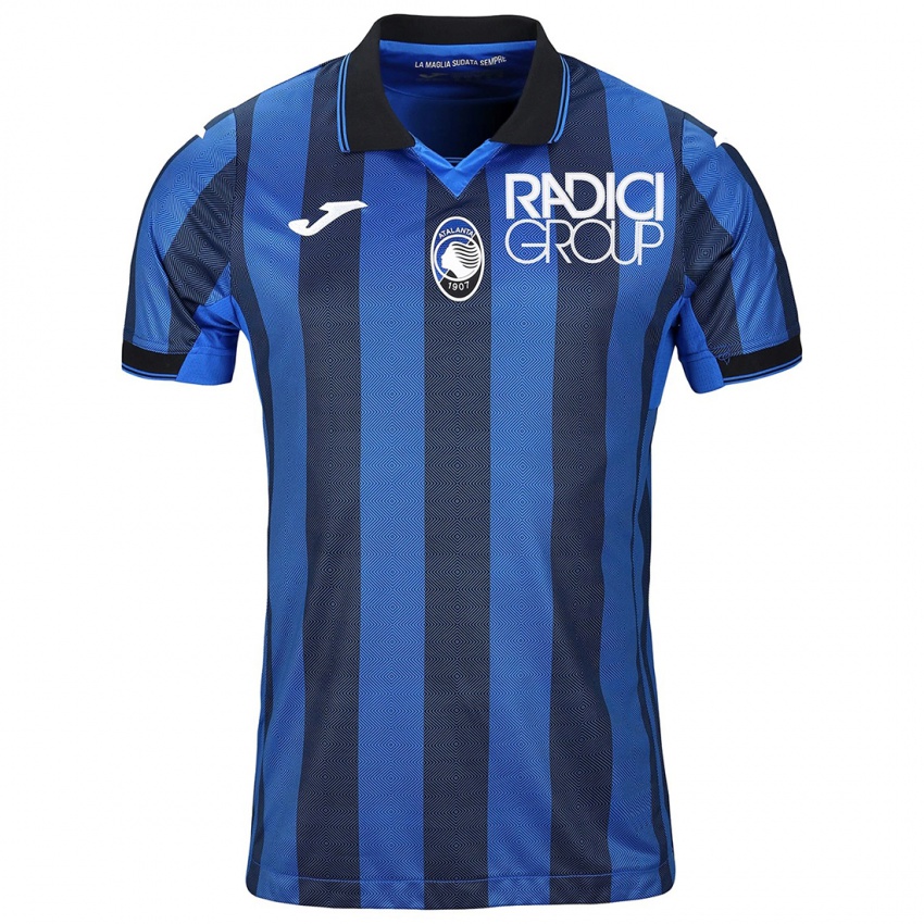 Mujer Camiseta Giorgio Scalvini #42 Azul Negro 1ª Equipación 2023/24 La Camisa