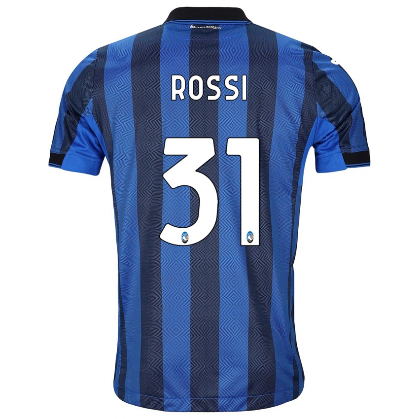 Mujer Camiseta Francesco Rossi #31 Azul Negro 1ª Equipación 2023/24 La Camisa