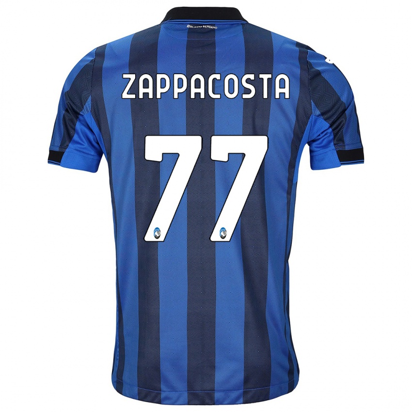 Mujer Camiseta Davide Zappacosta #77 Azul Negro 1ª Equipación 2023/24 La Camisa