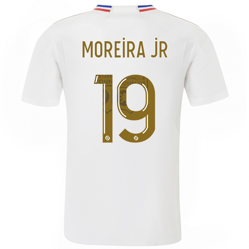 Mujer Camiseta Diego Moreira #0 Blanco 1ª Equipación 2023/24 La Camisa