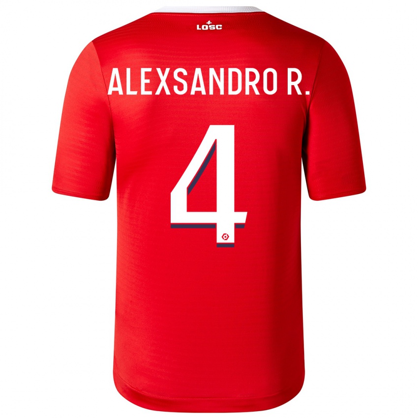 Mujer Camiseta Alexsandro Ribeiro #4 Rojo 1ª Equipación 2023/24 La Camisa