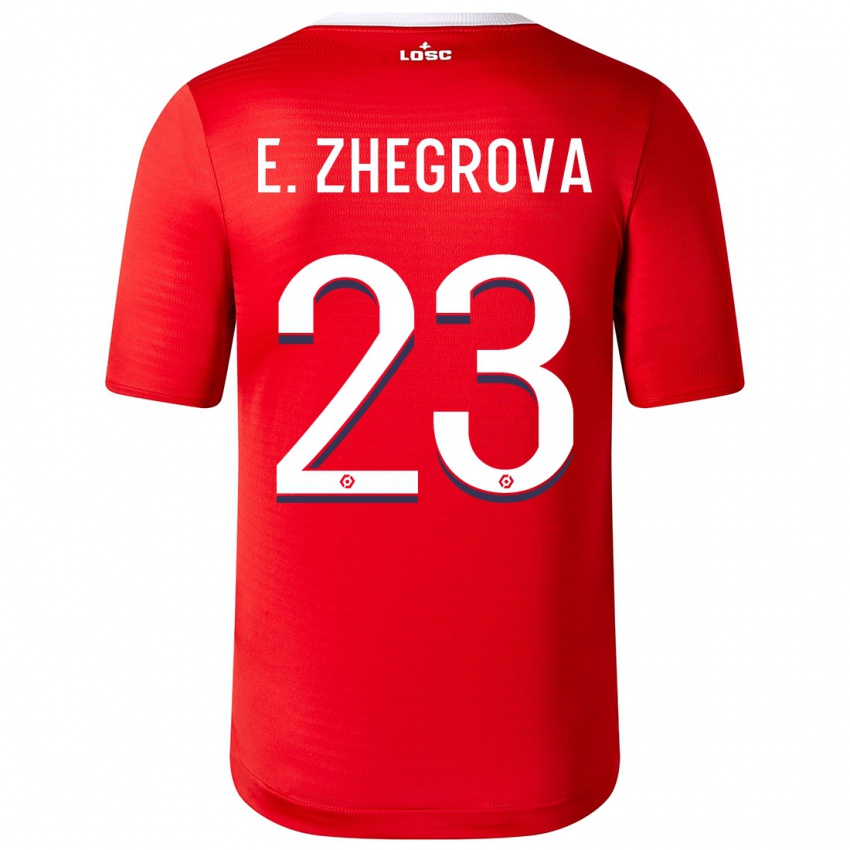 Mujer Camiseta Edon Zhegrova #23 Rojo 1ª Equipación 2023/24 La Camisa
