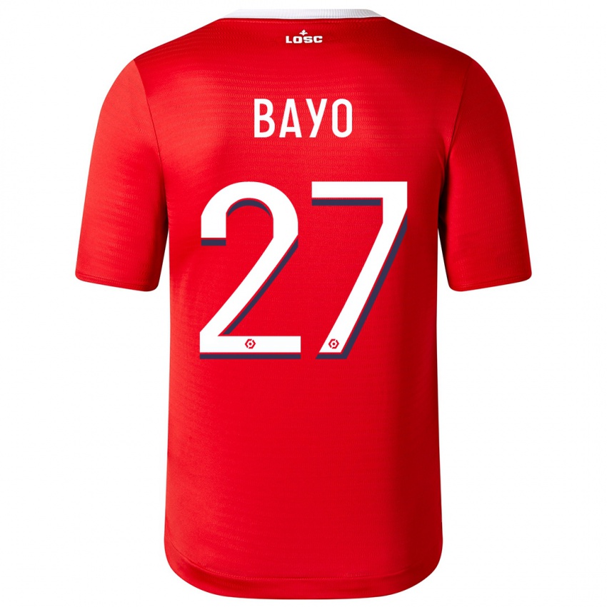 Mujer Camiseta Mohamed Bayo #27 Rojo 1ª Equipación 2023/24 La Camisa