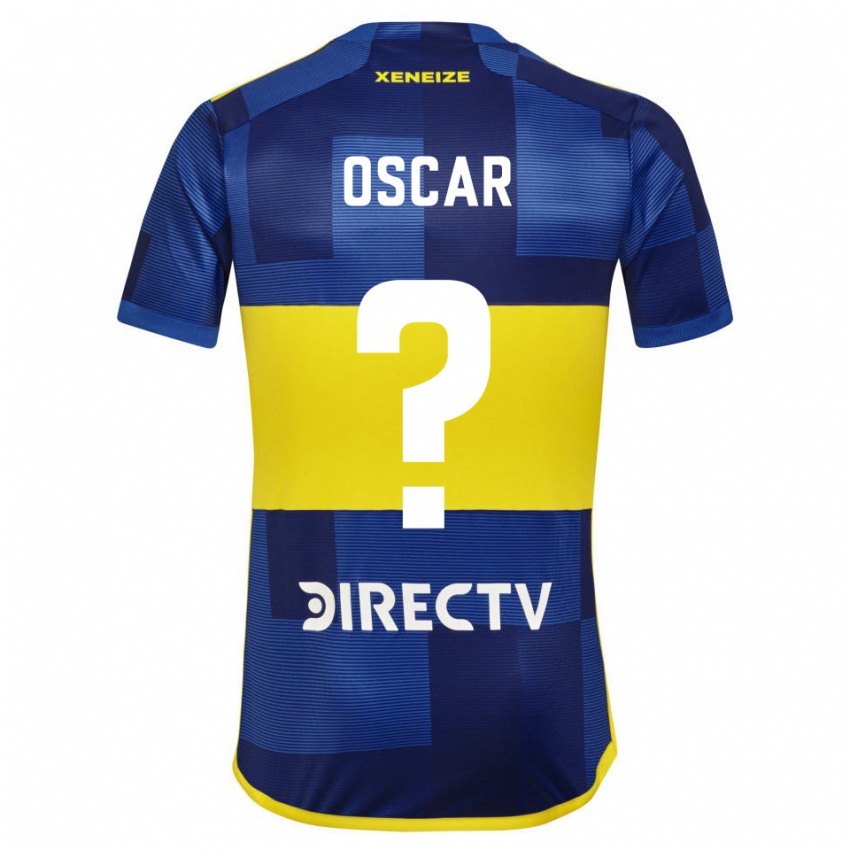Mujer Camiseta Oscar Romero #0 Azul Oscuro Amarillo 1ª Equipación 2023/24 La Camisa