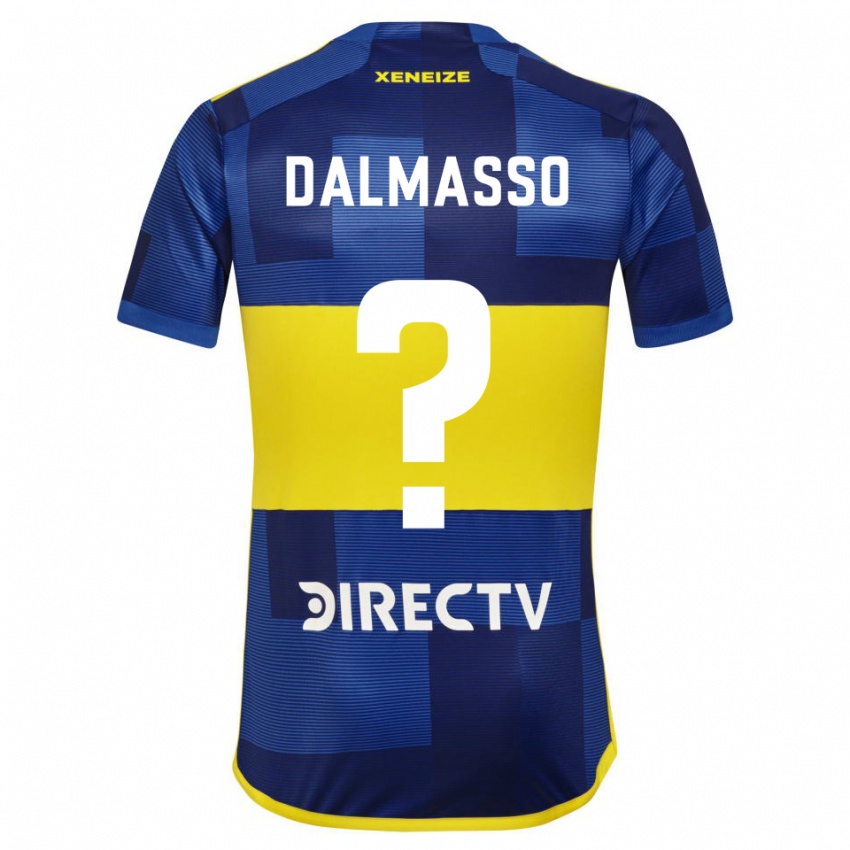 Mujer Camiseta Santiago Dalmasso #0 Azul Oscuro Amarillo 1ª Equipación 2023/24 La Camisa
