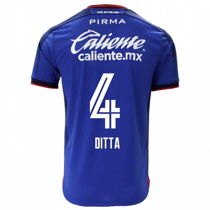 Mujer Camiseta Willer Ditta #4 Azul 1ª Equipación 2023/24 La Camisa