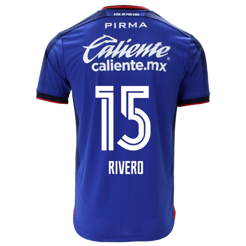 Mujer Camiseta Ignacio Rivero #15 Azul 1ª Equipación 2023/24 La Camisa