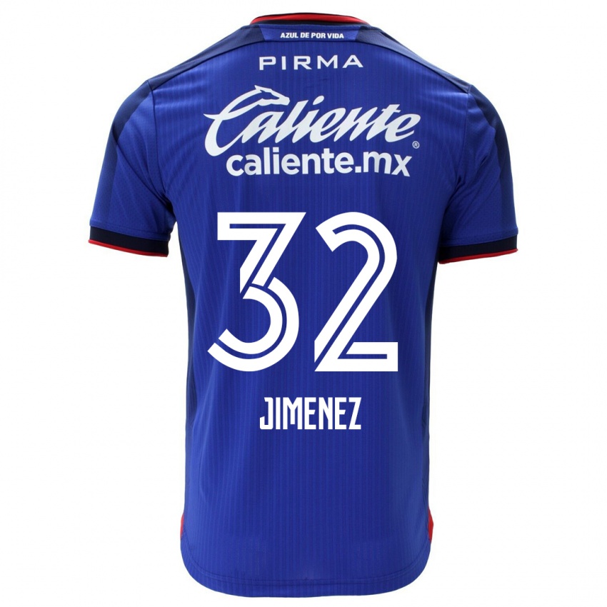 Mujer Camiseta Cristian Jimenez #32 Azul 1ª Equipación 2023/24 La Camisa
